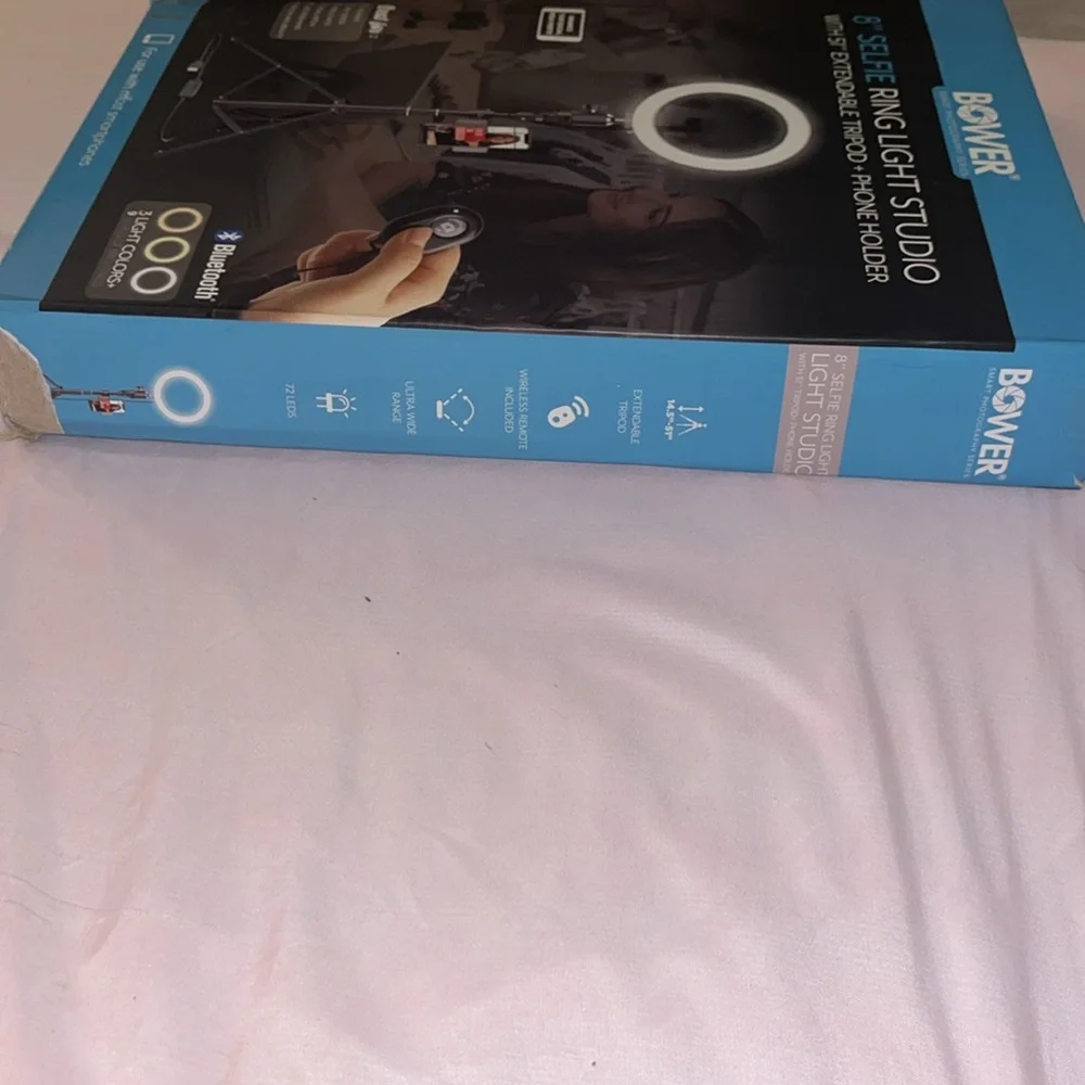 Bower 8” Selfie Ring Light Studio with Tripod Stand and Phone Holder – 8” LED